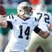 Western Michigan junior Alex Carder looks to pass the ball during the first half against Eastern Michigan at Rynearson Stadium on Saturday afternoon. Melanie Maxwell I AnnArbor.com